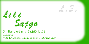 lili sajgo business card
